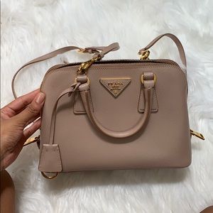 Prada saffiano leather top handle purse